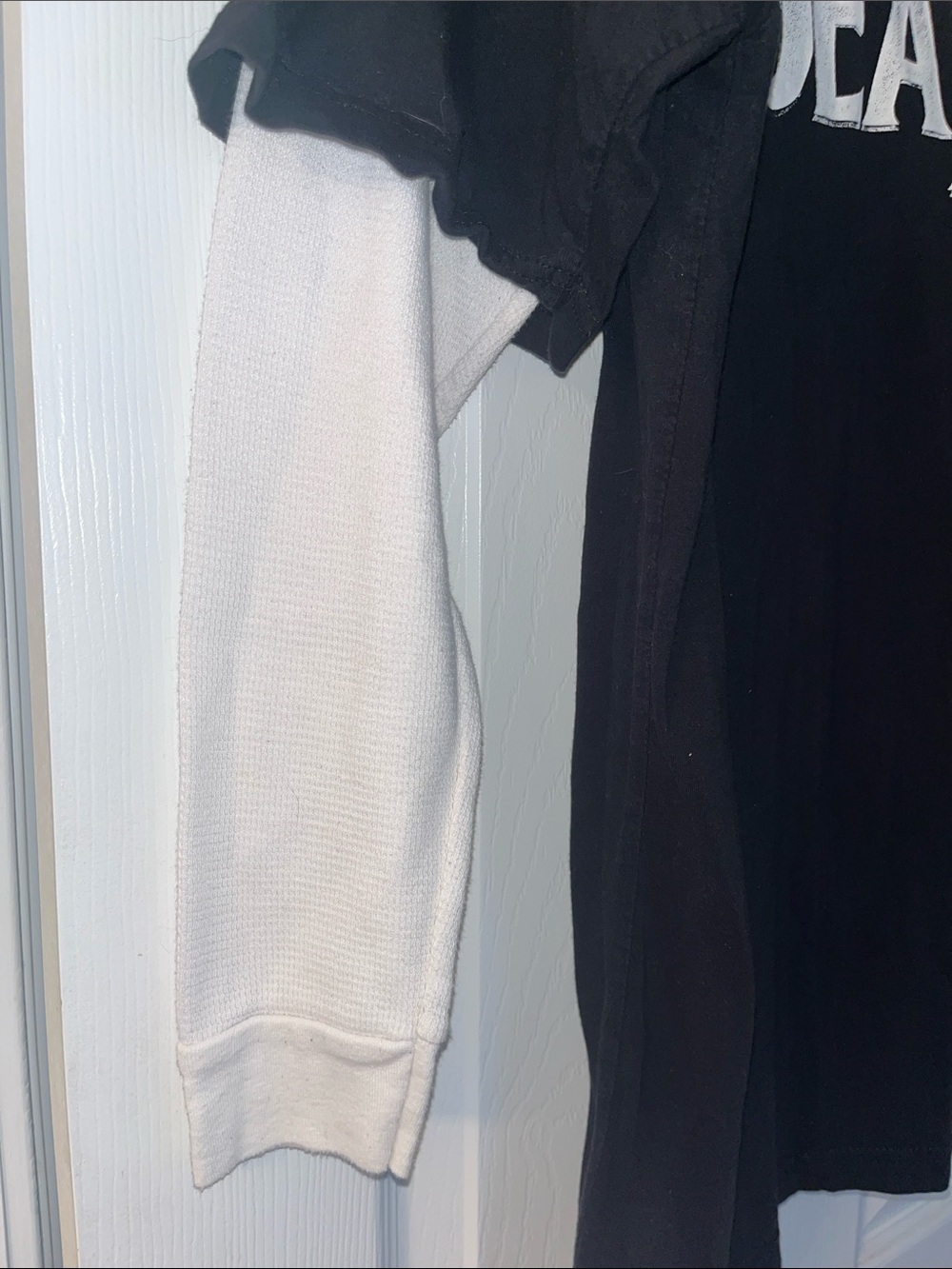 The Beatles Black Tee with White Layered Sleeves - Picture 3 of 5